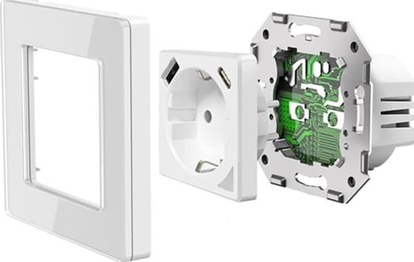 Avatto N-WOT10-USB-W USB och USB-C TUYA smart WiFi vägguttag (vit)