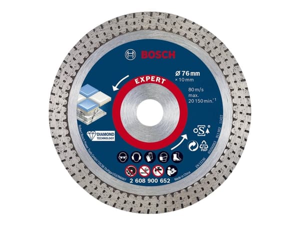 Bosch Expert HardCeramic - Diamantskjæreplate - for keramisk, hard tile - 76 mm