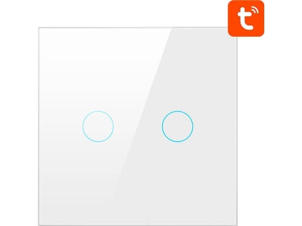 Avatto ZigBee Touch Light Switch Avatto ZTS02-EU-W2 Double TUYA (hvit)