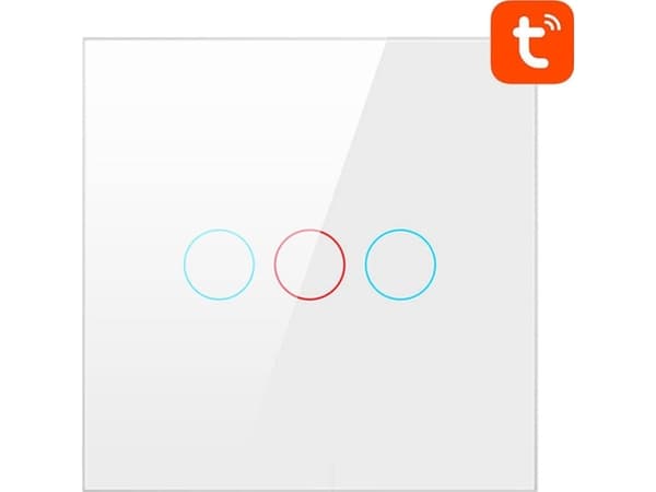 Avatto WiFi Touch Light Switch Avatto TS02-EU-W3 TUYA (hvit)