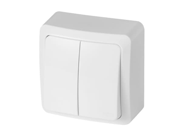 Elektroplast Double Pole Switch White