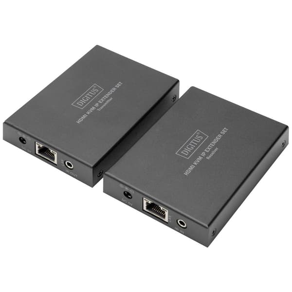 Digitus DS-55507 HDMI / RJ45 Adapter [1x HDMI hona - 1x HDMI hona] Svart 4K UHD