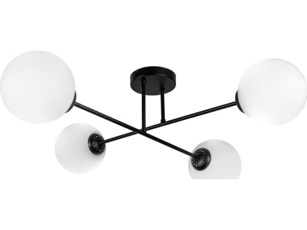 Hängande lampa Orno LEIA 4P E27, hängande lampa, max. 4x60W, svart