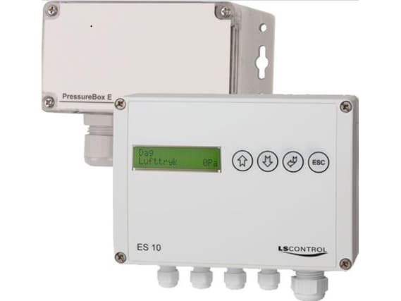 LS CONTROL Sampak med konstanttrykregulator ES 10 og PressureBox E 2500 / ES 1088 inkl. 2m silikone slange og metalstuds til kanal.