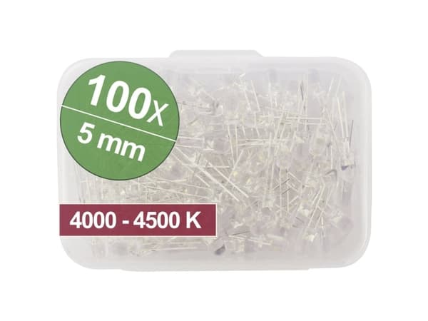 Quadrios LED-sortiment Naturhvid 20 mA 3,0 V