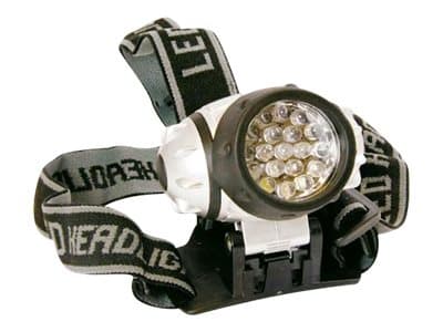 Arcas - Huvudficklampa - LED - 4-läge - silver