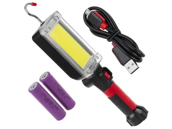 Maclean magneettinen COB-lamppu, 2x1200mAh, 700lm, USB Type-C/Micro USB, MCE307