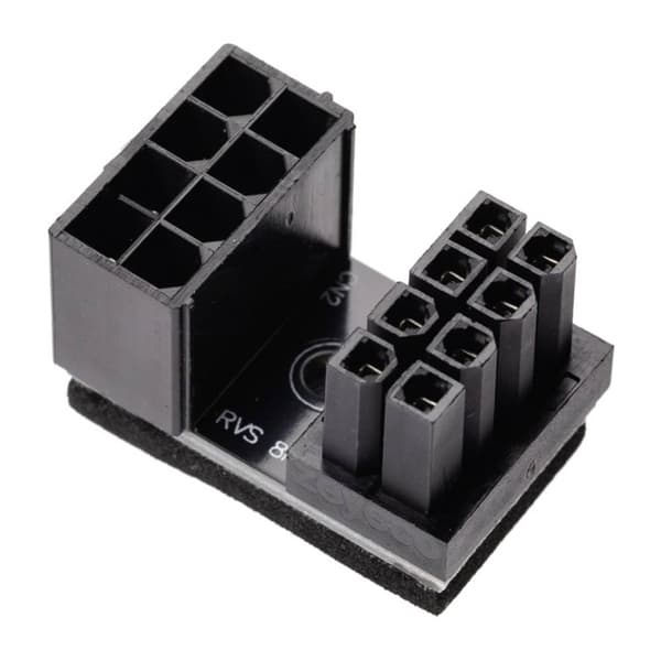 inLine Ström Adapter [1x ATX hane 8-pol (4+4) - 1x ATX hona 8-pol (4+4)] Svart