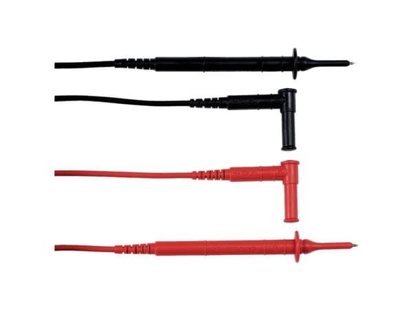 Chauvin Arnoux Testkabel Set [4mm säkerhetsplugg - ] 1.5 m Röd, Svart 1 Set