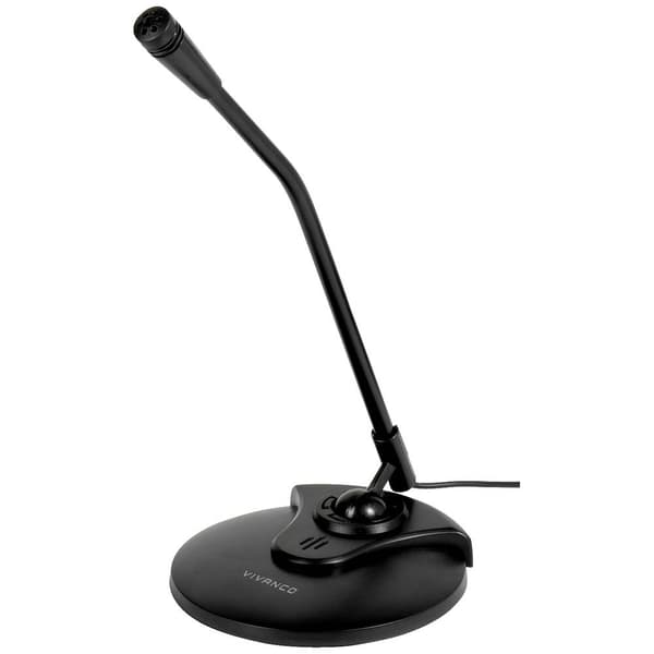 Vivanco IT-MIC 1 Svanhals Datormikrofon Sändare signal:Sladd inkl. kabel Mikrofon (3.5 mm) Sladd Svart