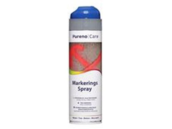 Pureno merkintäsuihke 500ml - Sininen on tarkoitettu teiden, rakennusten, tunneleiden jne. merkitsemiseen.