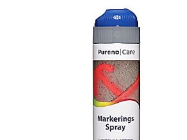 Pureno merkintäsuihke 500ml - Sininen on tarkoitettu teiden, rakennusten, tunneleiden jne. merkitsemiseen.