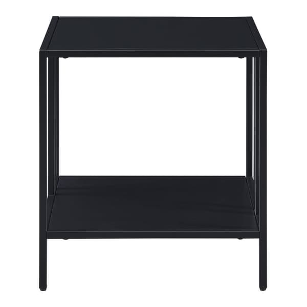 Soffbord Kumlinge 47x45x45 cm stål svart [en.casa]