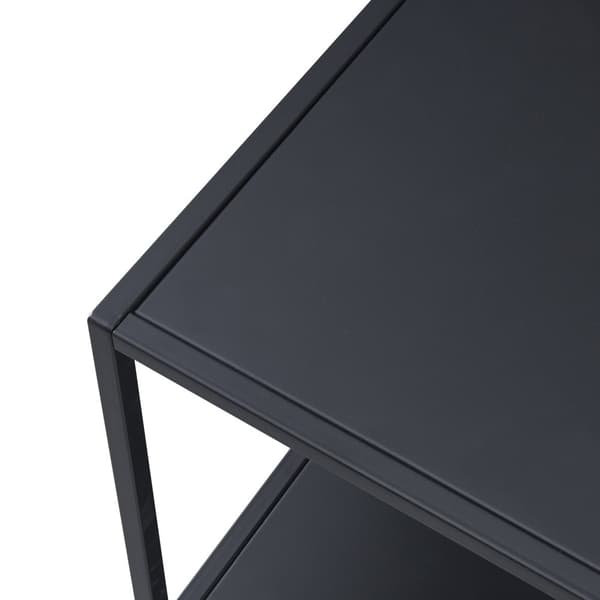 Soffbord Kumlinge 47x45x45 cm stål svart [en.casa]