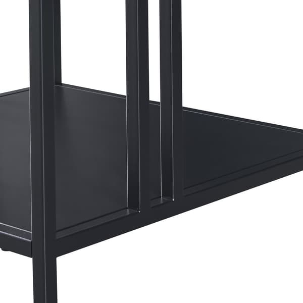 Soffbord Kumlinge 47x45x45 cm stål svart [en.casa]