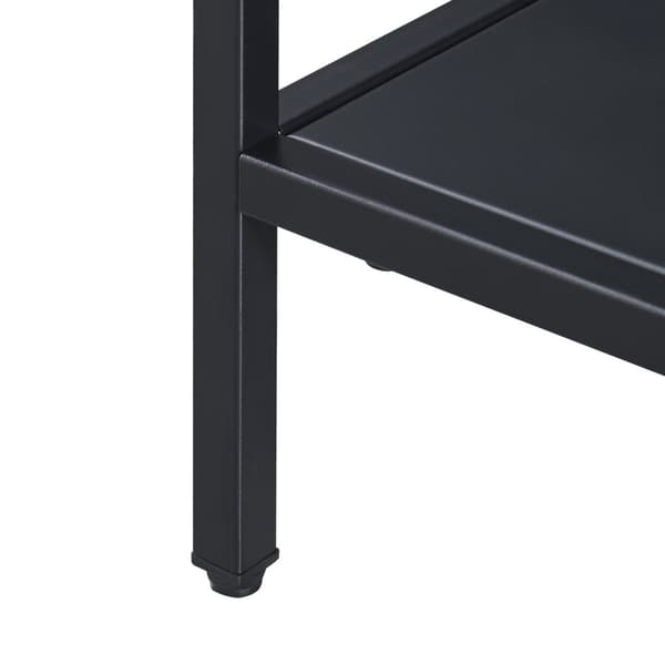 Soffbord Kumlinge 47x45x45 cm stål svart [en.casa]
