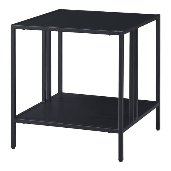 Soffbord Kumlinge 47x45x45 cm stål svart [en.casa]