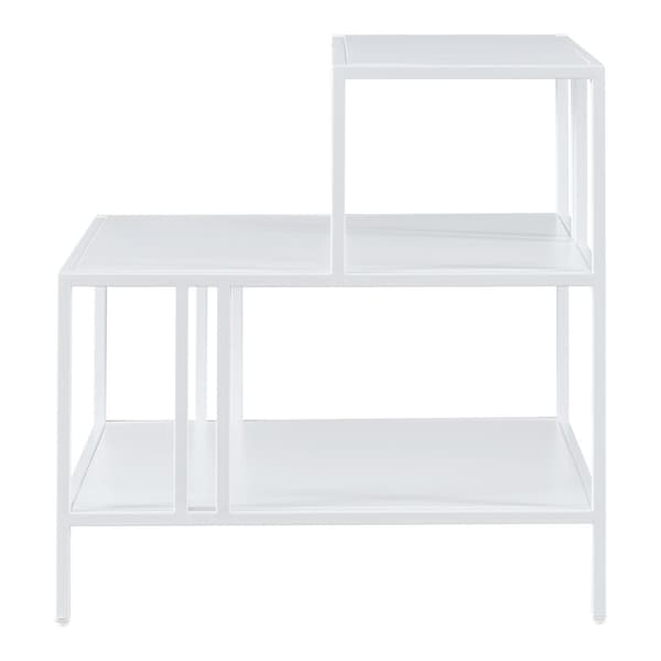 Soffbord Kumlinge 50x60x60 cm stål vit [en.casa]