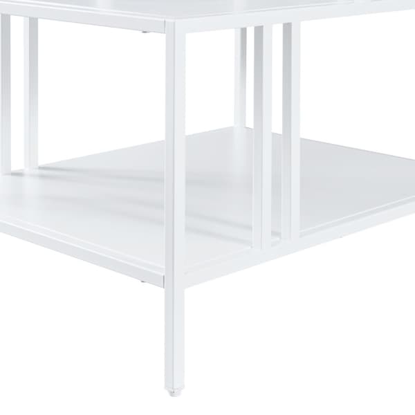 Soffbord Kumlinge 50x60x60 cm stål vit [en.casa]