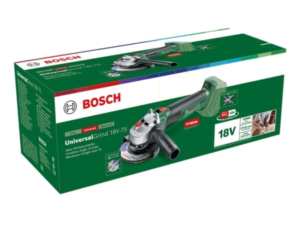 Bosch UniversalGrind 18V-75 - Vinkelsliper - trådløs - 125 mm - uten batteri - 18 V - SOLO