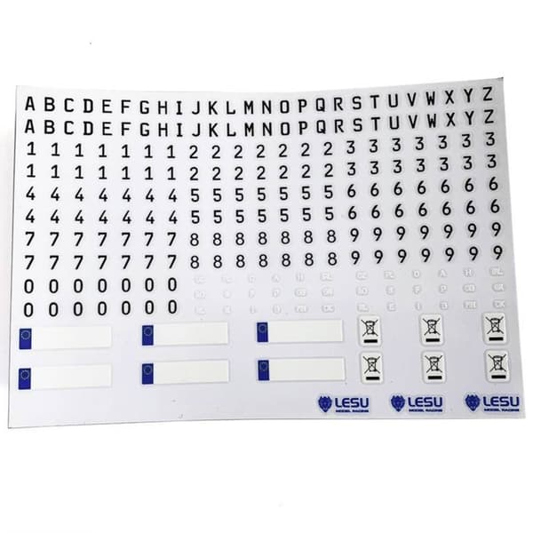 Thicon Models 50413 Nummernschild-Sticker 1:14 Dekaler 1 st