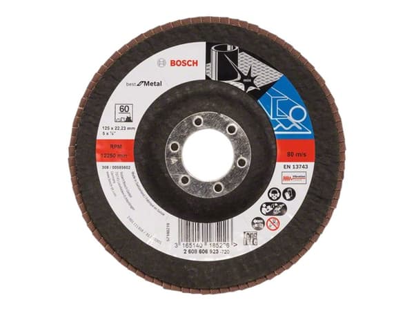 Bosch Tilbehør 2608606923 Lamelslibeskive Diameter 125 mm Diameter indv. 22,23 mm N/A 1 stk