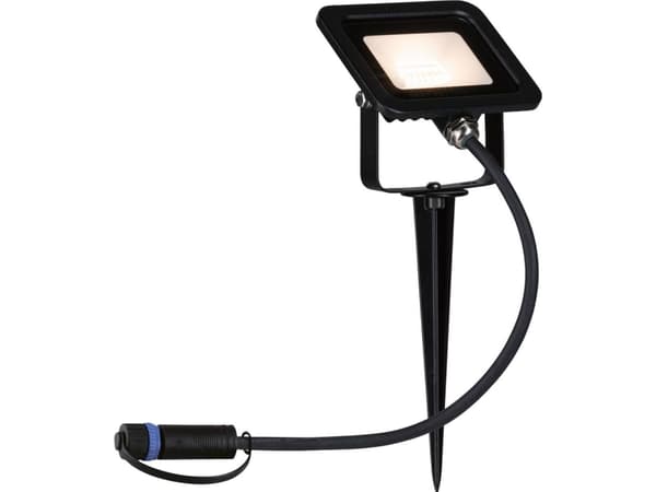 Paulmann Plug & Shine, Maavalaistus ulkokäyttöön, Musta, Alumiini, IP65, Puutarha, III musta