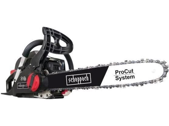 Scheppach CSP41, 40 cm, 2-taktsmotor, 37,5 cm, Sort, Rød, Hvit, 41 cm³, Bensin