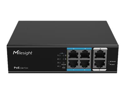 Milesight MS-S0204-EL - Switch - 4 x 10/100 (PoE+) + 2 x 10/100 (opplink) - stasjonær, veggmonterbar - PoE+ (65 W)
