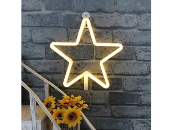 CPA TelForceone Neon LED JUL PENTASTAR varmvit FLNE22 För evigt Ljus