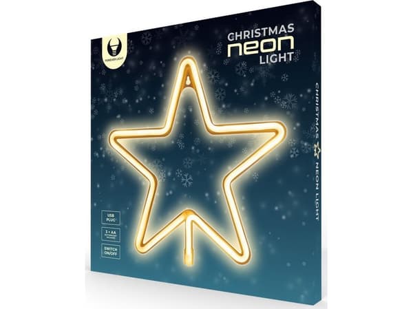 CPA TelForceone Neon LED JUL PENTASTAR varmvit FLNE22 För evigt Ljus