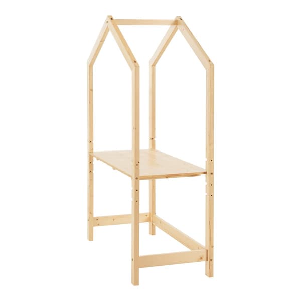 Skrivbord Suså för barn med justerbar bordsskiva 160x110x50 cm furu [en.casa]