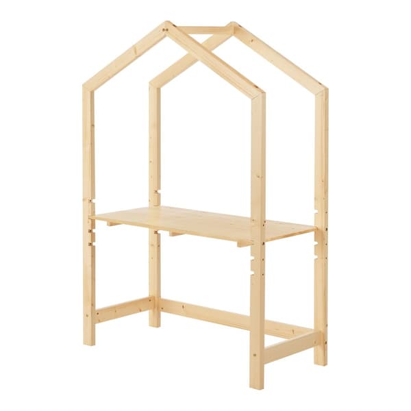 Skrivbord Suså för barn med justerbar bordsskiva 160x110x50 cm furu [en.casa]