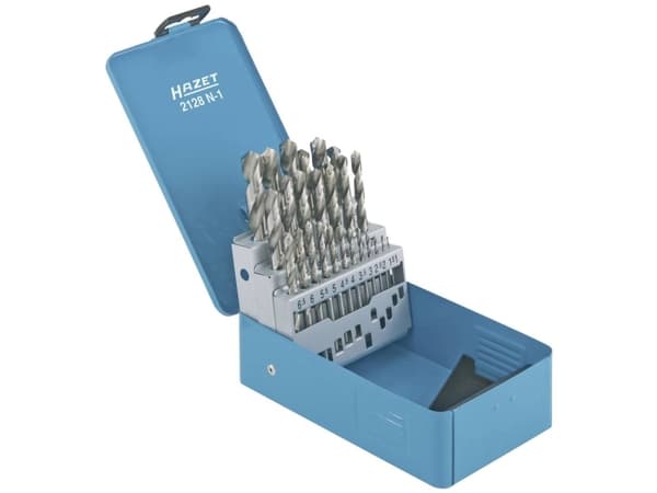 Hazet 2128N-1 HSS Spiralborsæt 25 dele DIN 338 1 Set