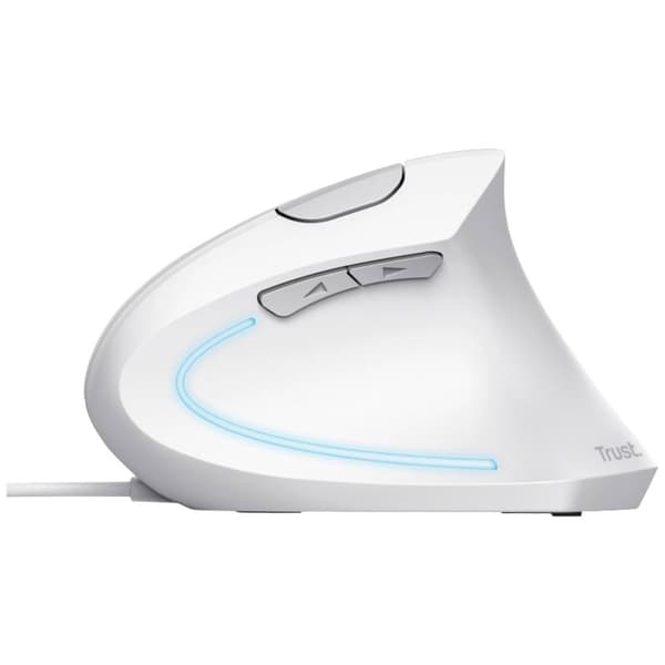 Trust VERTO ERGO WiFi mus Sladd Optisk Vit 6 Knappar 1600 dpi Ergonomisk