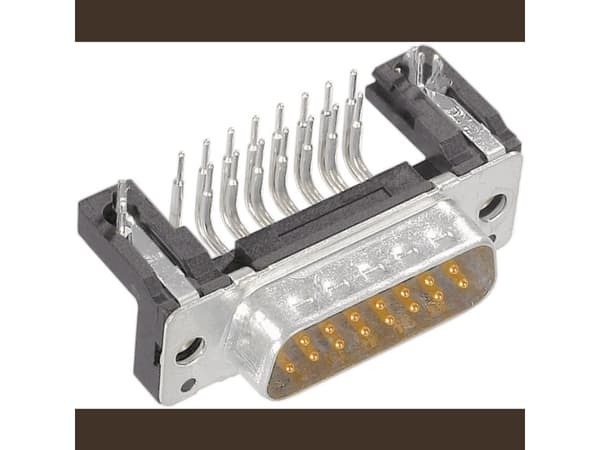 Harting DSUB SV MA SSDP ANG73-254 15P AU2, D-Sub 15-pin M, Svart, Metallisk, Polybutylentereftalat (PBT), Stål, Termoplastisk harts, Kopparlegering,
