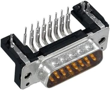 Harting DSUB SV MA SSDP ANG73-254 15P AU2, D-Sub 15-pin M, Svart, Metallisk, Polybutylentereftalat (PBT), Stål, Termoplastisk harts, Kopparlegering,
