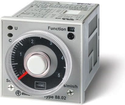 Finder multifunktionellt tidsrelä, Serie 88 88.02.0.230.0002 24 - 230 V DC/AC 2 växlingskontakter 8 A Max. 250 V/AC (AC1) Max. 200 (88.02.0.230.0002)