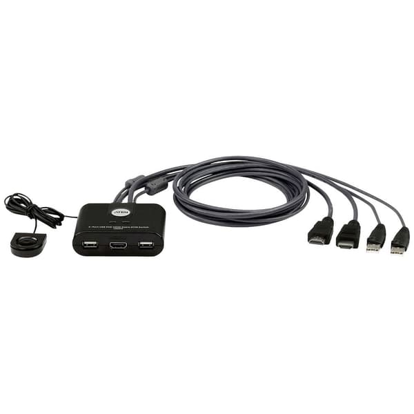 ATEN CS22HF HDMI-Switch HDMI Tangentbord 1920 x 1080 Pixel Svart