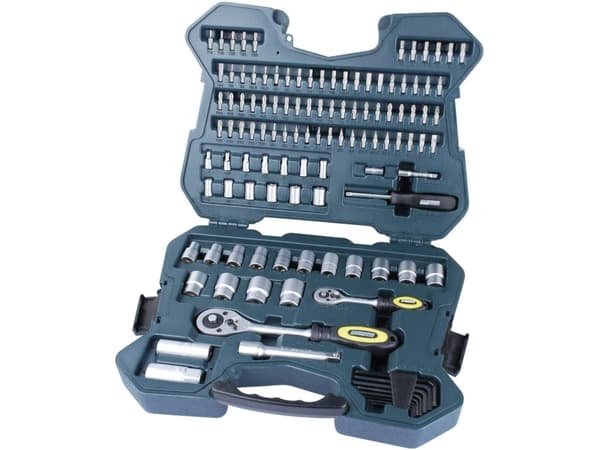 Brüder Mannesmann Topnøglesæt Metrisk 1/4 (6,3 mm), 1/2 (12,5 mm) 115-delars M98415