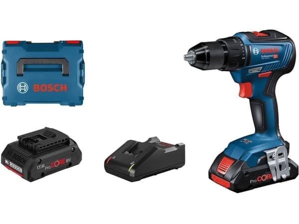 Bosch GSR 18V-55 Professional - Bohrer/Schrauber - schnurlos, Akkuruuvinväännin, Pistoolikahva, Musta, Sininen, Ripustinkoukku, 1800 RPM, 460 RPM