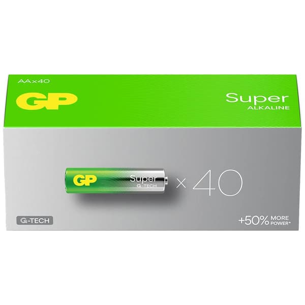 GP Super Batteri AA (R6) Alkaliskt 1.5 V 40 st