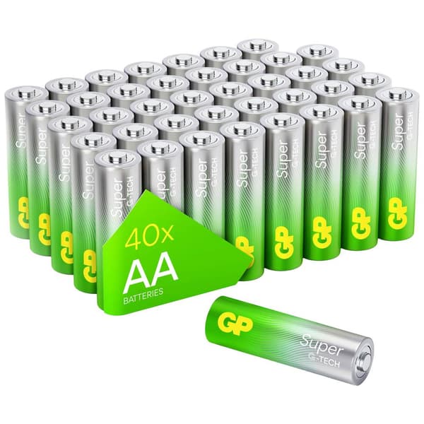 GP Super Batteri AA (R6) Alkaliskt 1.5 V 40 st