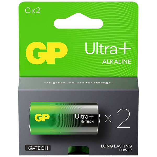 Batteri R14 (C) GP Ultra Plus Alkaliskt 1.5 V 2 st