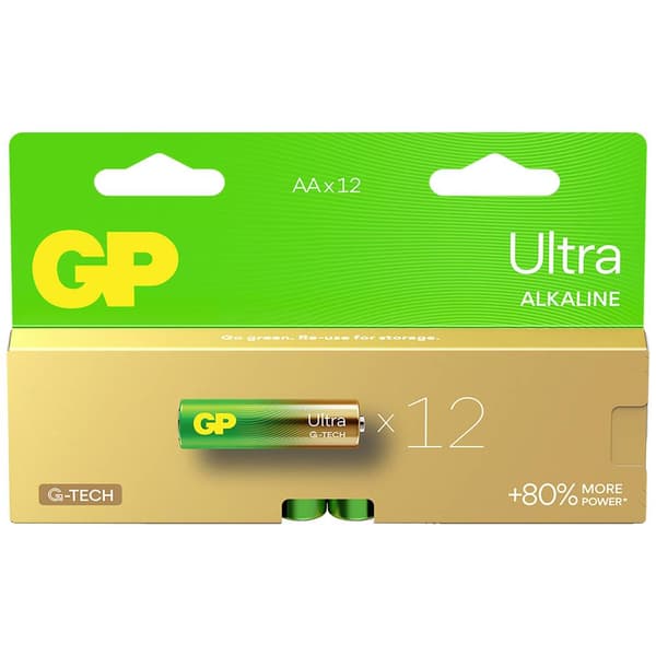 GP Ultra Batteri AA (R6) Alkaliskt 1.5 V 12 st