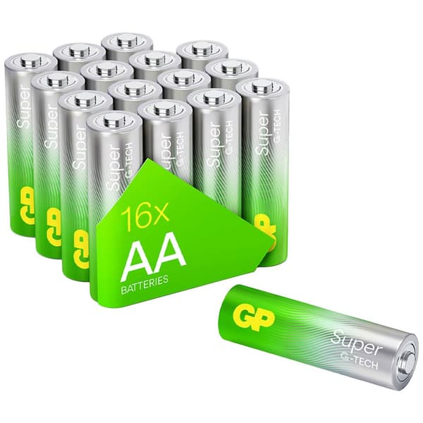 GP Super Batteri AA (R6) Alkaliskt 1.5 V 16 st