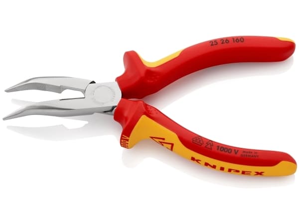 Knipex 25 26 160, Diagonal tang, Kromvanadiumstål, Plast, Oransje, Rød, 160 mm, 144 g