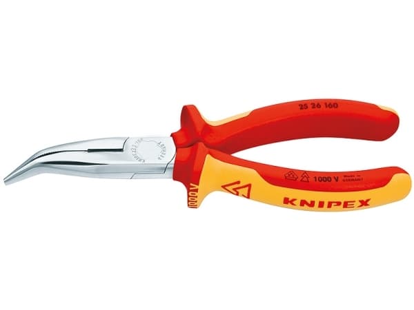 Knipex 25 26 160, Diagonal tang, Kromvanadiumstål, Plast, Oransje, Rød, 160 mm, 144 g