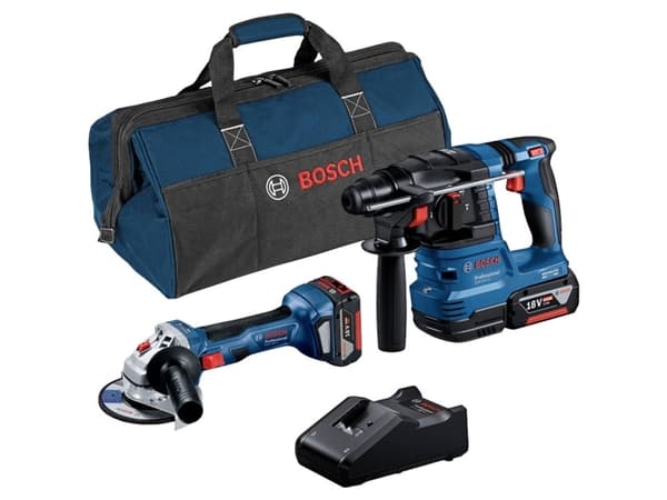 Bosch AKKUSÆT 18V GWS/GBH 2X4AH PC GAL TASKE