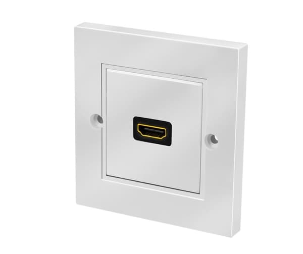 LogiLink kopplingsdosa, HDMI hona - HDMI hona, vit Ytmonterad dosa med 1 anslutning, 86 x 86 mm, för skruvmontering, - 1 st (AH0017)